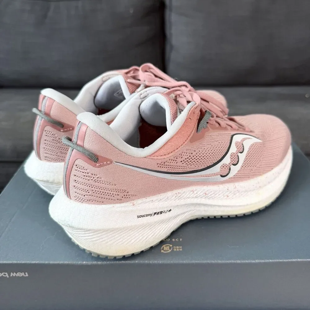 Saucony Triumph 21 Dusty Rose Pink Running Sneakers Women's 9.5 Wide